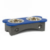 High Double Water and Food Bowls Made of High Density Poly Resin for Small Dogs