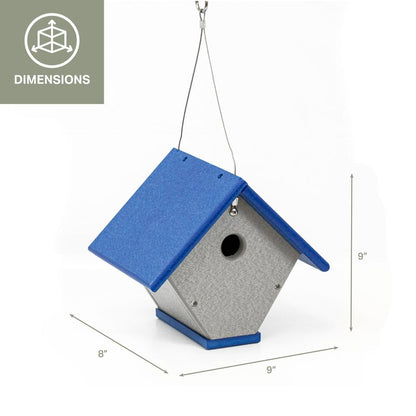Wren or Chickadee Bird House Made of High Density Poly Resin