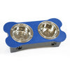 High Double Water and Food Bowls Made of High Density Poly Resin for Small Dogs