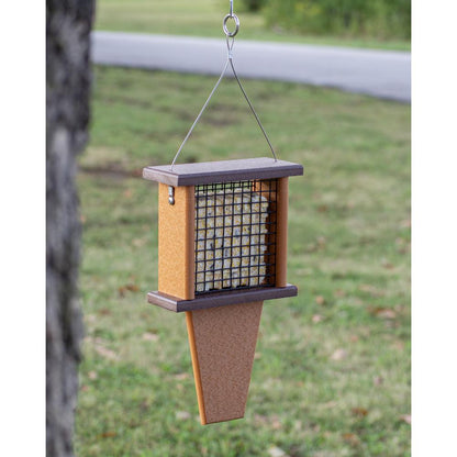 Tail Prop Suet Bird Feeder Made with High Density Poly Resin