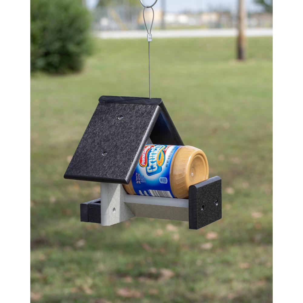 Peanut Butter Jar Bird Feeder Made with High Density Poly Resin