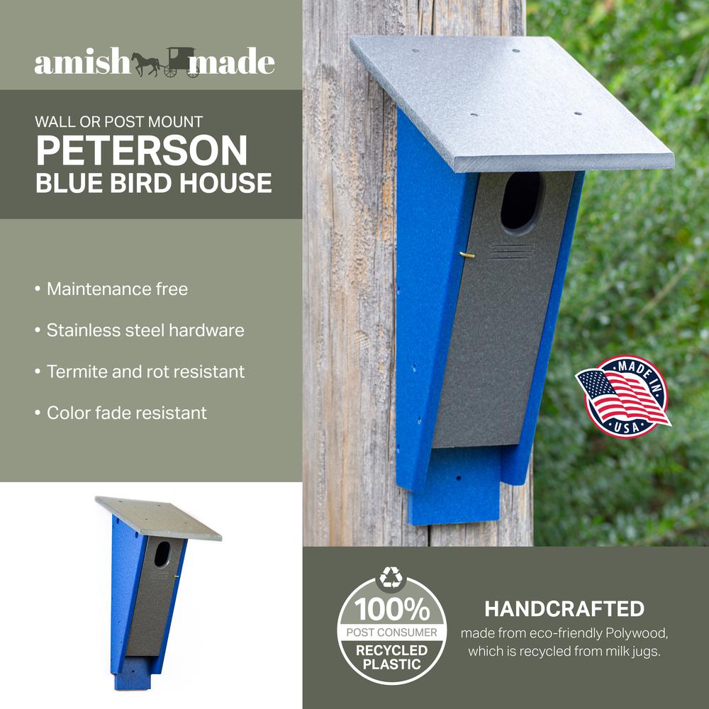 Peterson Blue Bird House Made with High Density Poly Resin
