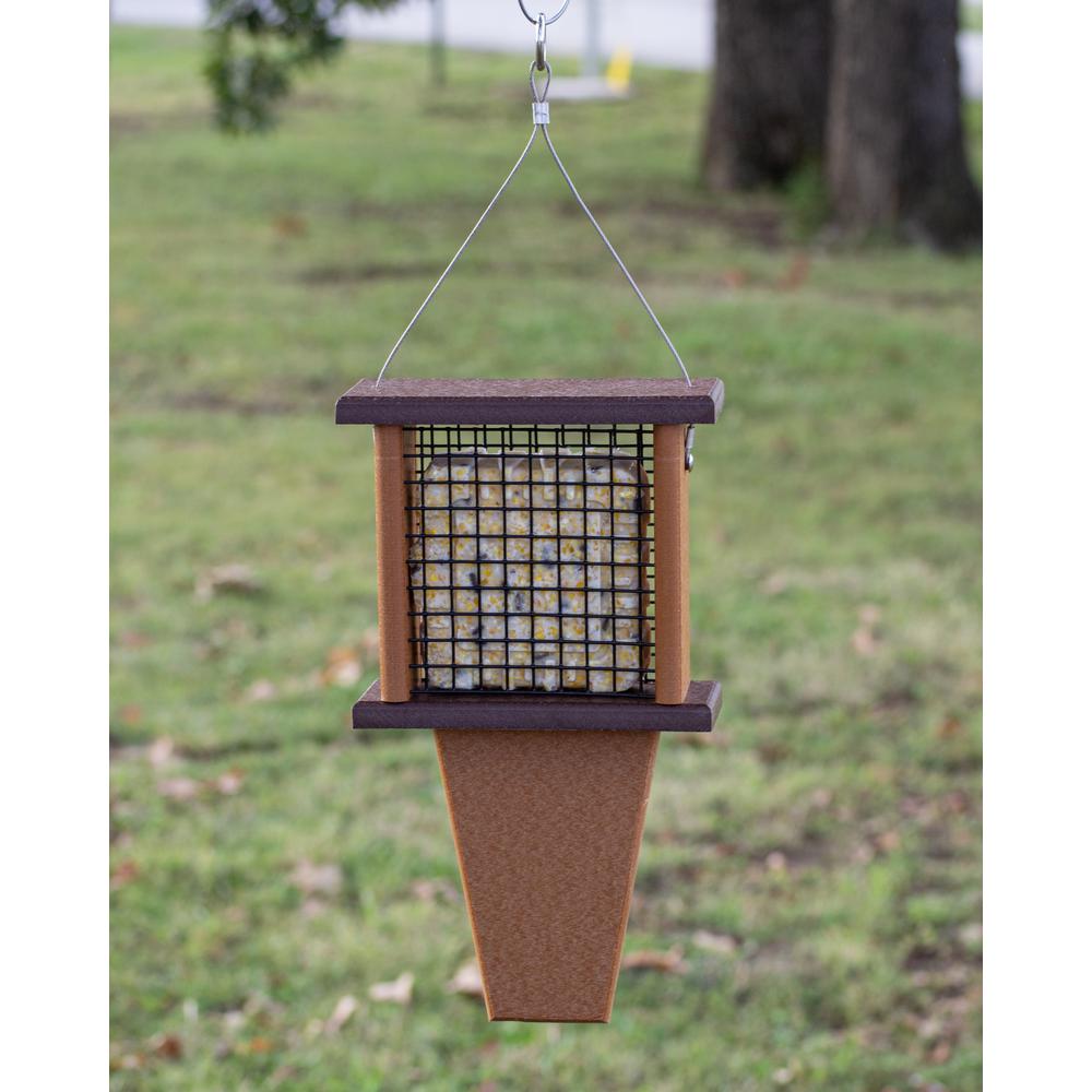 Tail Prop Suet Bird Feeder Made with High Density Poly Resin