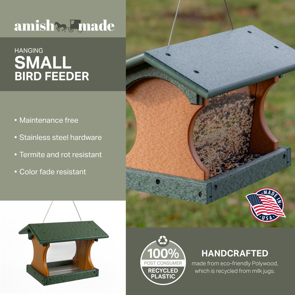 Small Bird Feeder Made with High Density Poly Resin