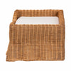 Belita Natural Rattan Pet Bed with Scalloped Base - Enclosed Lounge Bed, 27.6"