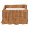 Belita Natural Rattan Pet Bed with Scalloped Base - Enclosed Lounge Bed, 30.2"