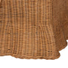Belita Natural Rattan Pet Bed with Scalloped Base - Enclosed Lounge Bed, 30.2"