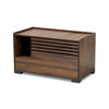 Claire Modern and Contemporary Walnut Brown Finished Cat Litter Box Cover House