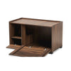 Claire Modern and Contemporary Walnut Brown Finished Cat Litter Box Cover House