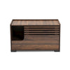 Claire Modern and Contemporary Walnut Brown Finished Cat Litter Box Cover House
