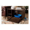 Claire Modern and Contemporary Walnut Brown Finished Cat Litter Box Cover House