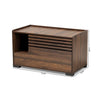 Claire Modern and Contemporary Walnut Brown Finished Cat Litter Box Cover House