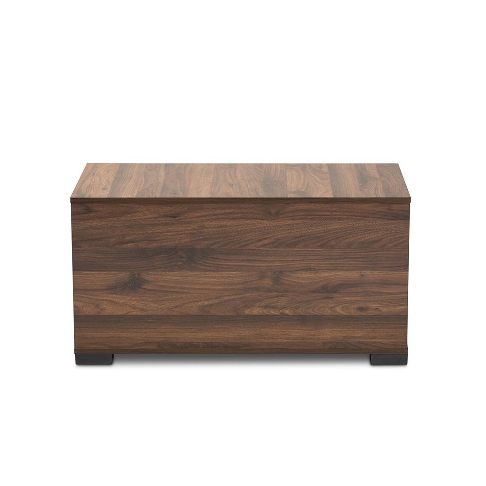 Skylar Modern and Contemporary Walnut Brown Finished Cat Litter Box Cover House