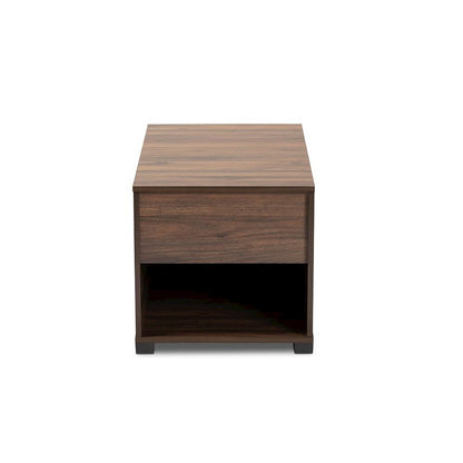 Skylar Modern and Contemporary Walnut Brown Finished Cat Litter Box Cover House
