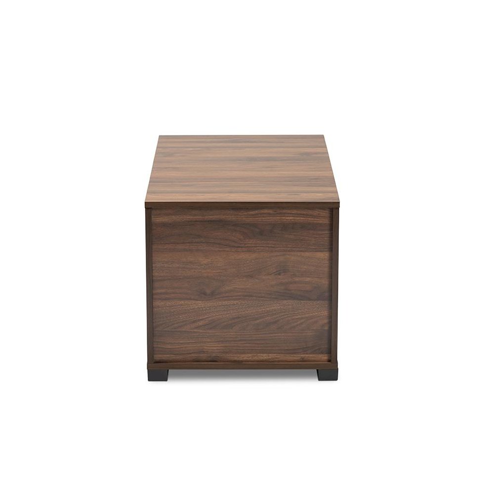 Skylar Modern and Contemporary Walnut Brown Finished Cat Litter Box Cover House