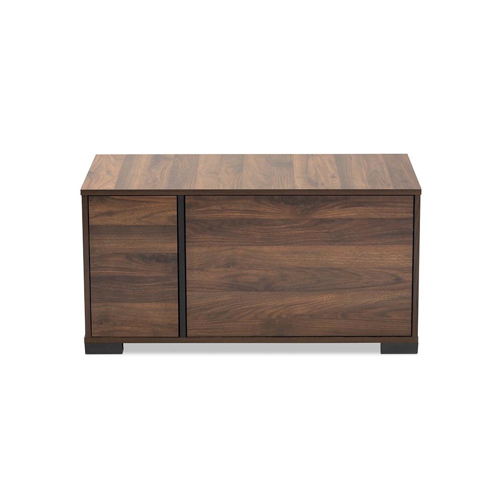 Walnut Brown Finished 2-Door Cat Litter Box Cover House