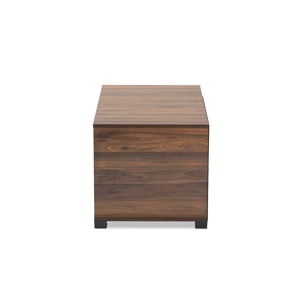 Walnut Brown Finished 2-Door Cat Litter Box Cover House