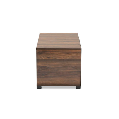 Walnut Brown Finished 2-Door Cat Litter Box Cover House