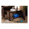 Walnut Brown Finished 2-Door Cat Litter Box Cover House