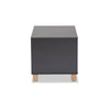 Two-Tone Dark Grey and Oak Finished Wood Cat Litter Box Cover House