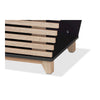 Two-Tone Dark Grey and Oak Finished Wood Cat Litter Box Cover House