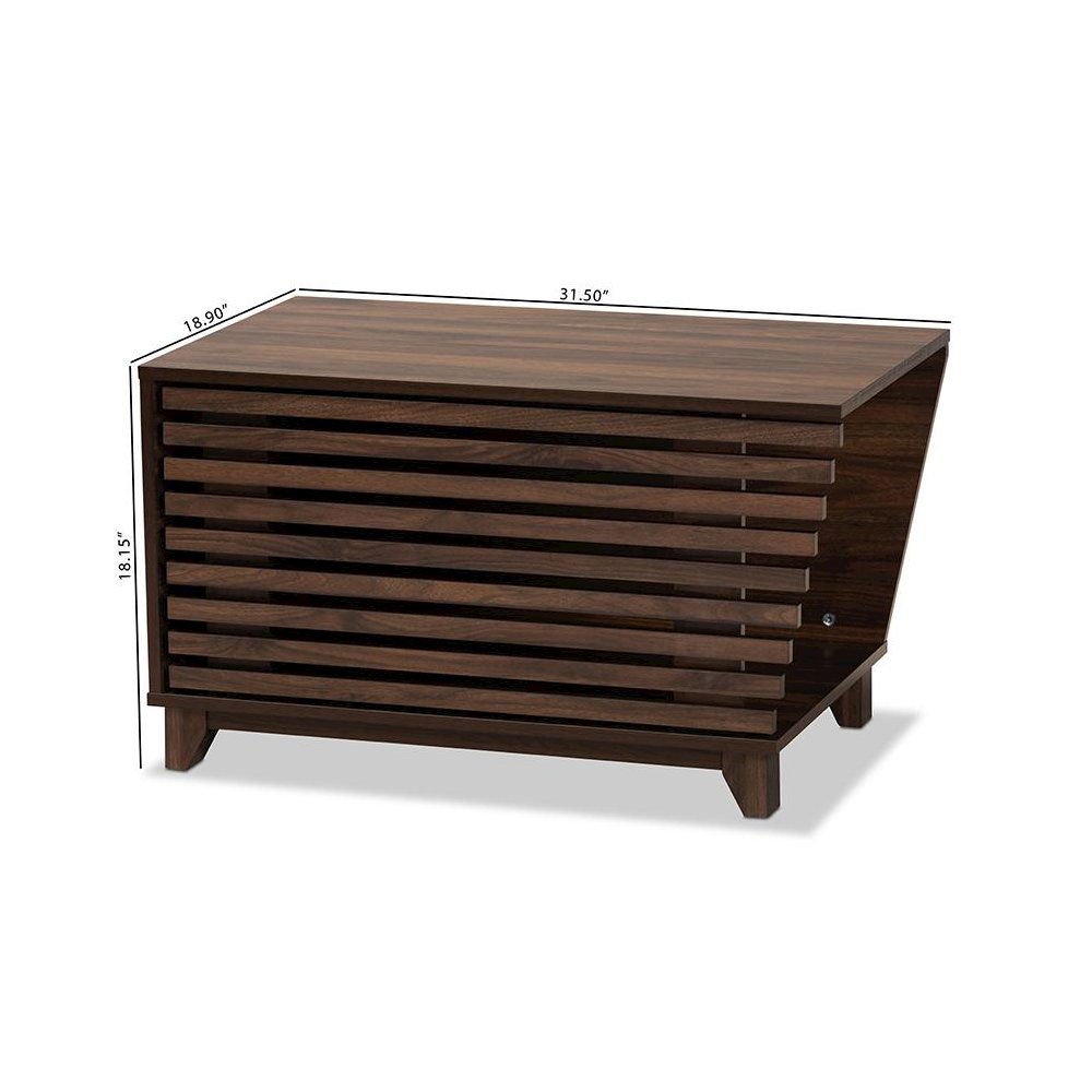 Walnut Brown Finished Wood Cat Litter Box Cover House