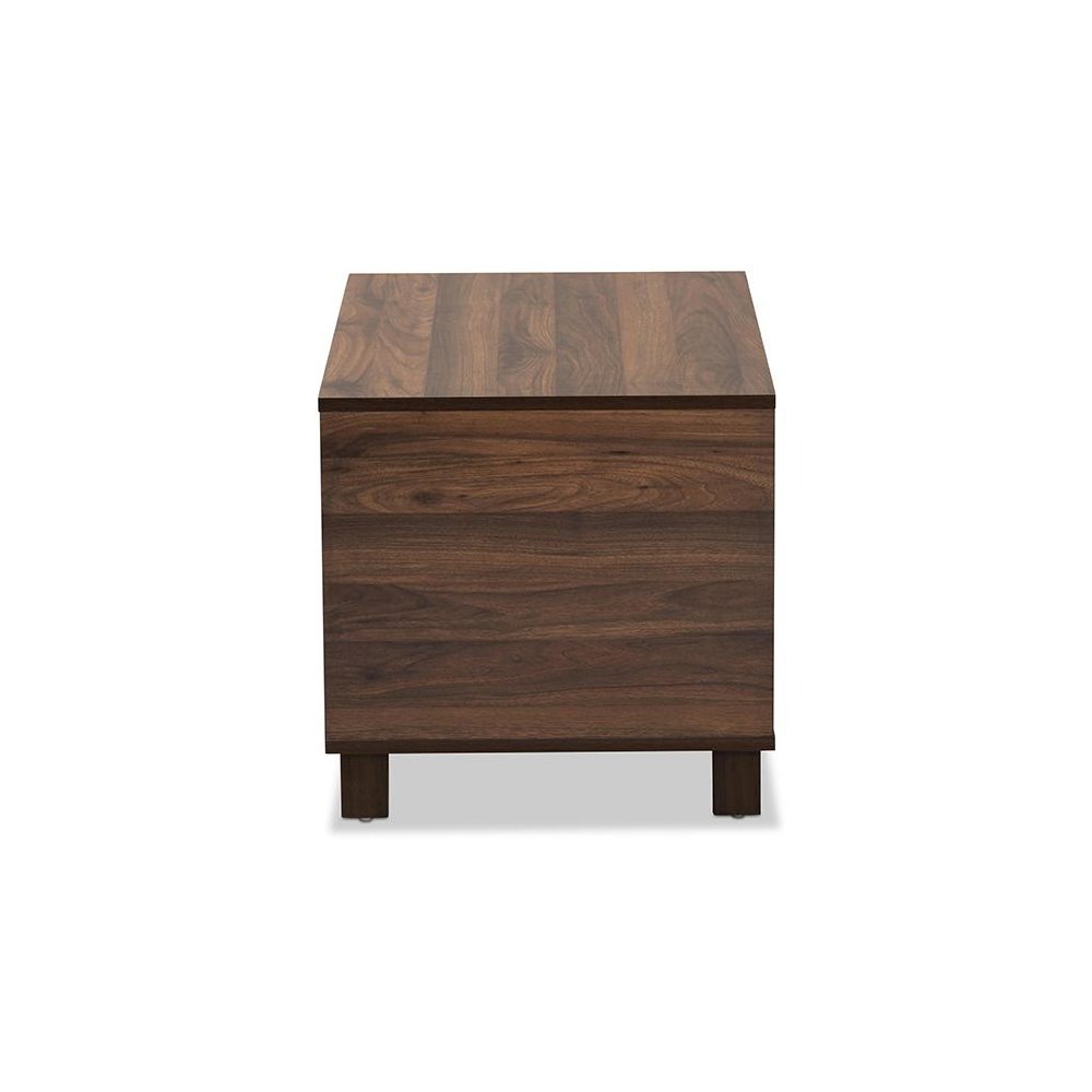 Walnut Brown Finished Wood Cat Litter Box Cover House