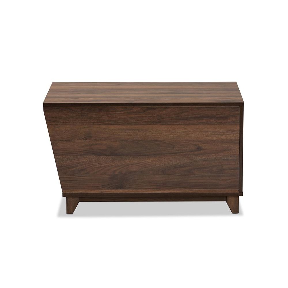 Walnut Brown Finished Wood Cat Litter Box Cover House