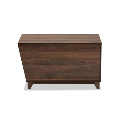 Walnut Brown Finished Wood Cat Litter Box Cover House