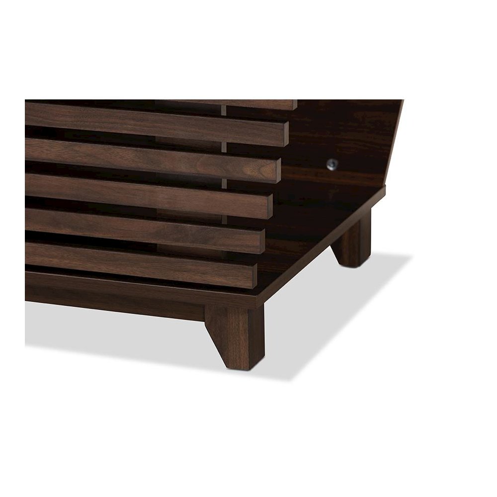 Walnut Brown Finished Wood Cat Litter Box Cover House