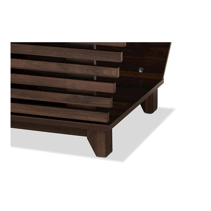 Walnut Brown Finished Wood Cat Litter Box Cover House