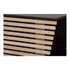 Two-Tone Dark Brown and Oak Finished Wood Cat Litter Box Cover House
