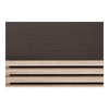 Two-Tone Dark Brown and Oak Finished Wood Cat Litter Box Cover House