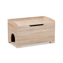 Mariam Modern and Contemporary Oak Finished Wood Cat Litter Box Cover House