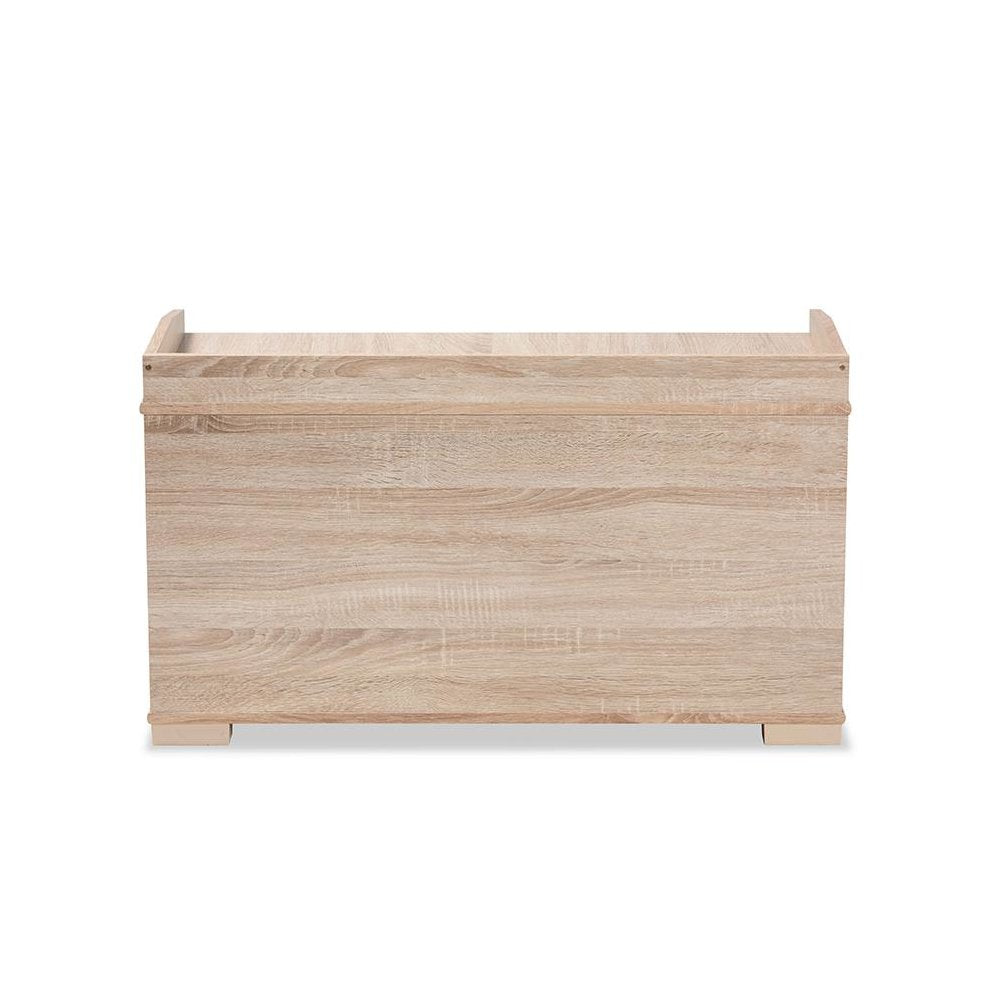 Mariam Modern and Contemporary Oak Finished Wood Cat Litter Box Cover House