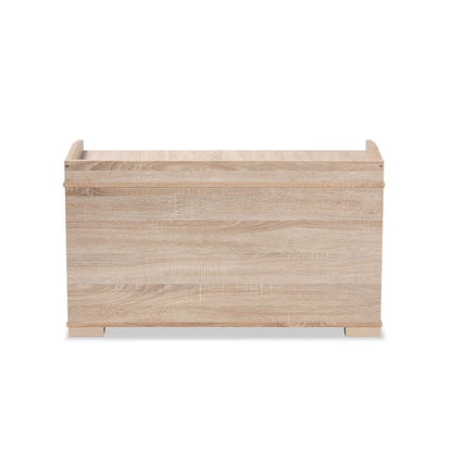 Mariam Modern and Contemporary Oak Finished Wood Cat Litter Box Cover House