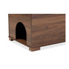 Walnut Brown Finished Wood Cat Litter Box Cover House