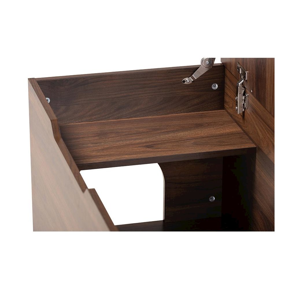 Walnut Brown Finished Wood Cat Litter Box Cover House
