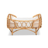 bali & pari Malino Modern Bohemian  Natural Brown Rattan Pet Bed with Cushion