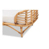 bali & pari Malino Modern Bohemian  Natural Brown Rattan Pet Bed with Cushion