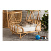 bali & pari Malino Modern Bohemian  Natural Brown Rattan Pet Bed with Cushion