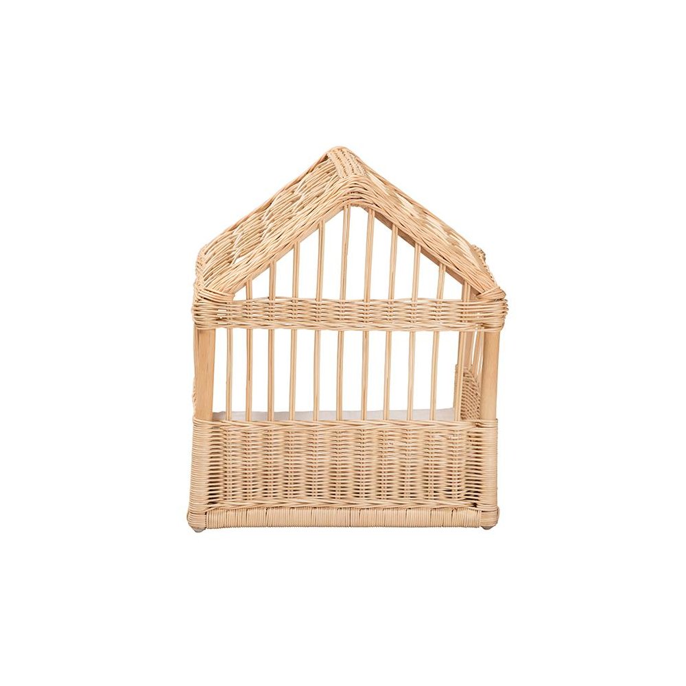 bali & pari Pieta Modern Bohemian Natural Brown Rattan Pet Bed