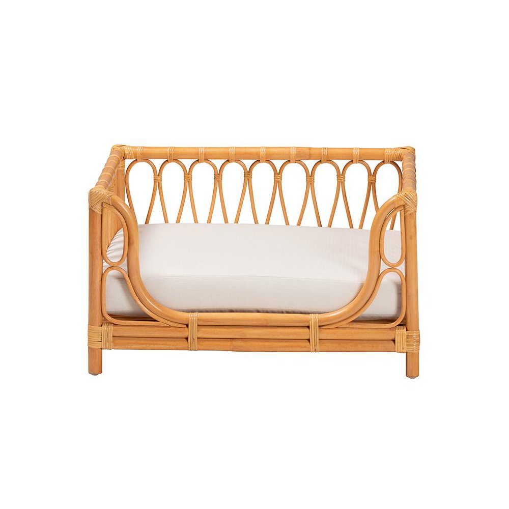 Kierra Bohemian Honey Rattan Pet Bed