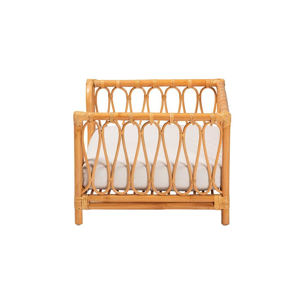 Kierra Bohemian Honey Rattan Pet Bed