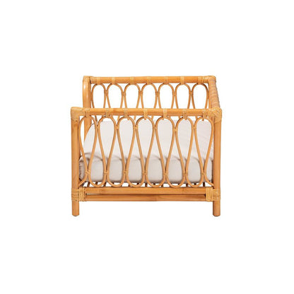 Kierra Bohemian Honey Rattan Pet Bed