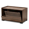 Claire Modern and Contemporary Walnut Brown Finished Cat Litter Box Cover House