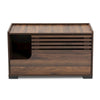 Claire Modern and Contemporary Walnut Brown Finished Cat Litter Box Cover House