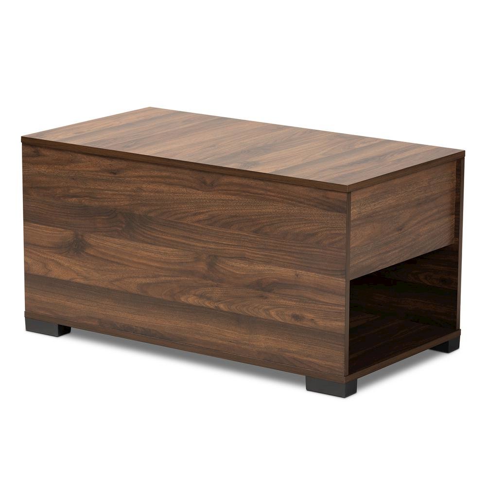 Skylar Modern and Contemporary Walnut Brown Finished Cat Litter Box Cover House