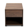 Skylar Modern and Contemporary Walnut Brown Finished Cat Litter Box Cover House
