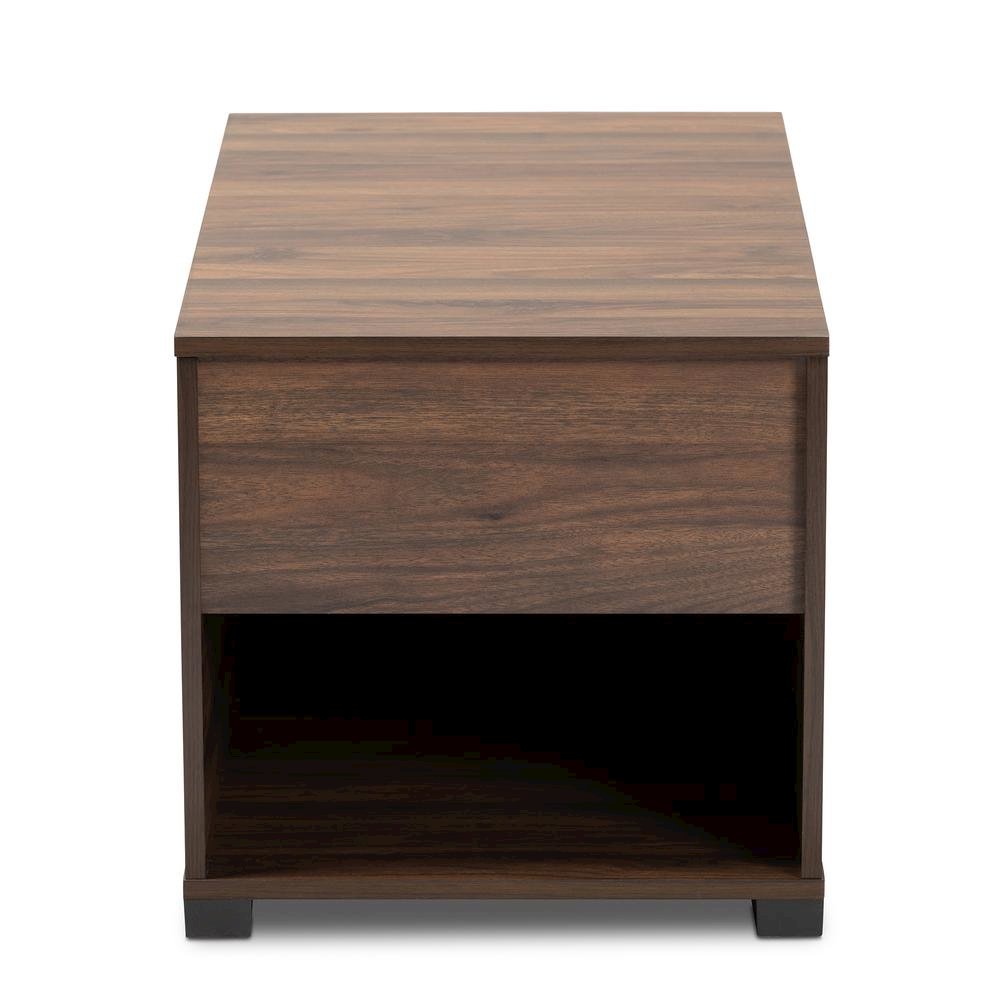 Skylar Modern and Contemporary Walnut Brown Finished Cat Litter Box Cover House